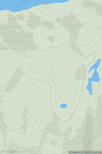 Thumbnail image for Creag Dhubh [Mallaig to Fort William] showing contour plot for surrounding peak
